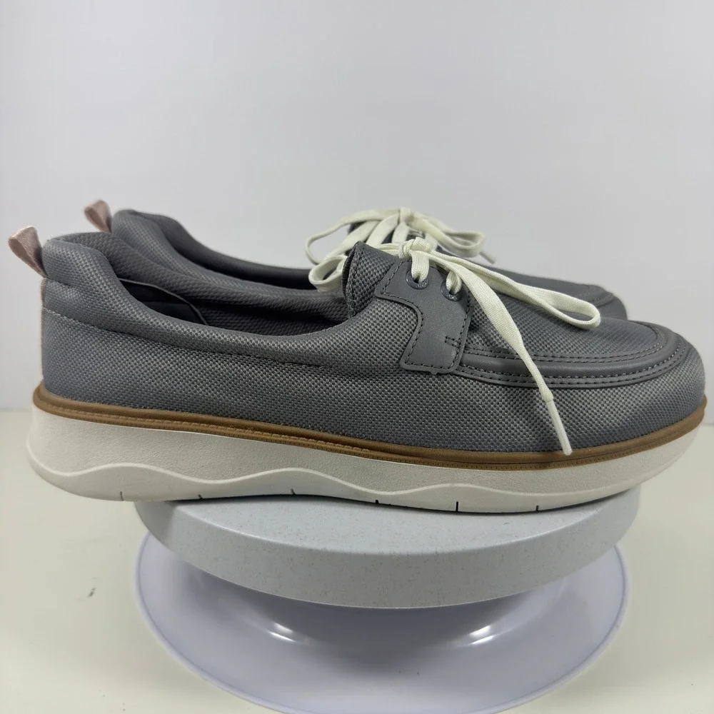 Sperry Women's Gray Canvas Boat Shoes Comfort Casual Lace Up‎ Size 10
